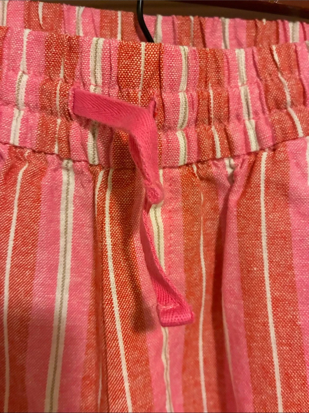 GAP Coral and White Striped Kids Pants